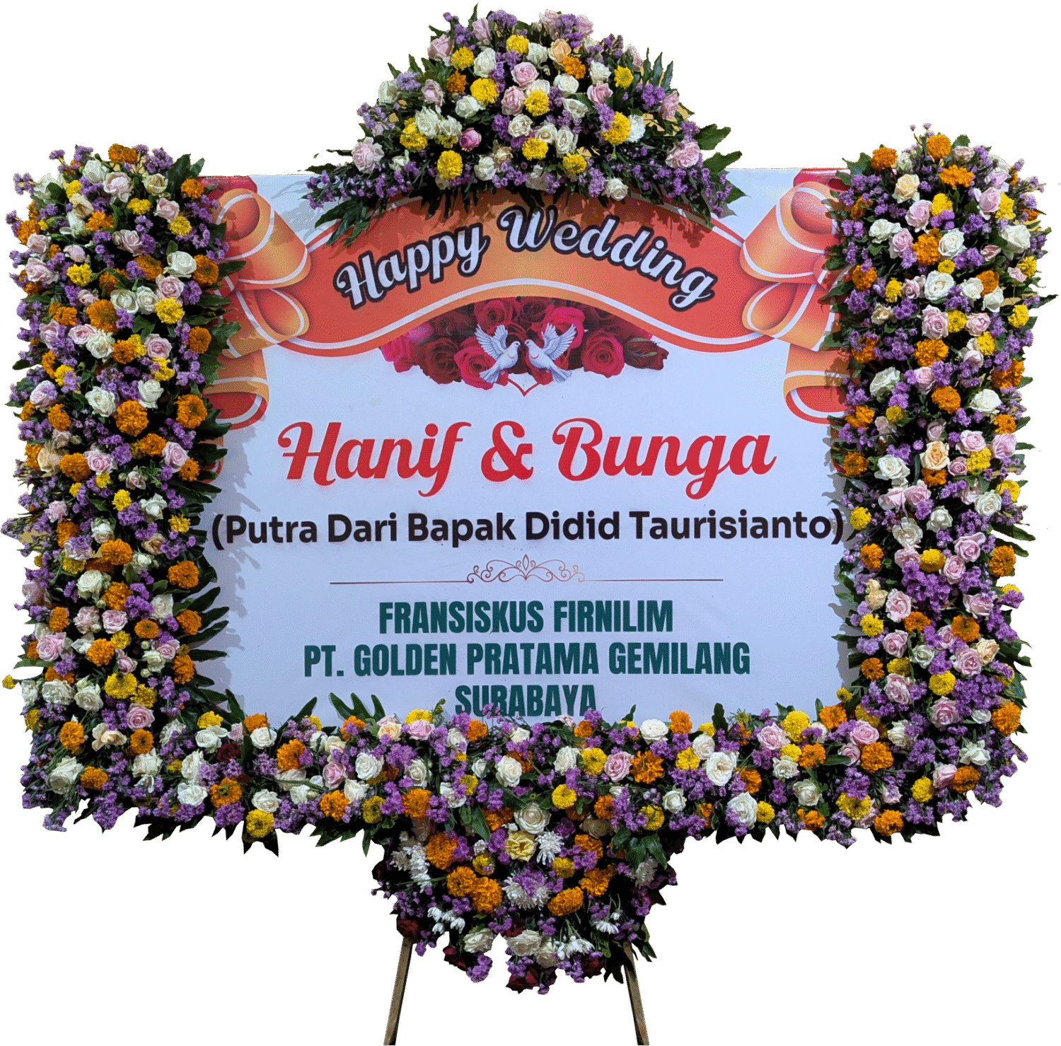 BUNGA WEDDING TIPE FULL SAMPING MAHKOTA