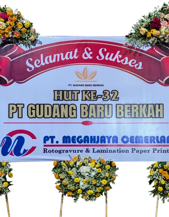 BUNGA PAPAN JUMBO TIPE 3 KAKI 2 MAHKOTA